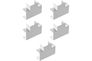 ELECTRON Confezione da 5, Giunto a T, derivazione a 2 uscite, per minicanalina 20x10mm, bianco, in PVC, tecnopolimero ad alta resistenza, mini canaline, canale per cavi elettrici, impianto elettrico