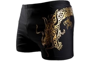 HHD® Maillot de Bain, Slip de Bain pour Homme en Bonne élasticité de materiau High-Tech Broderie Trunks Boxers Slip Short de Bain avec Avant Tie pour Plage/Sport/Natation/Plongée