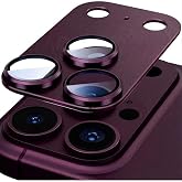 G&ouml;r&uuml;nt&uuml; Kalitesi Bozmayan Kamera Lens Koruyucu Safir (Sapphire) (Dark Cherry, iPhone 18 Pro)