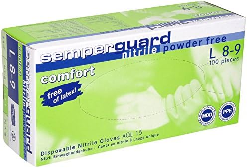 Semperguard 'New Generation' Comfort Nitrile Examination Gloves, Powder Free, Non Sterile - X Large - Ngc400