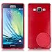 Produktbild Cadorabo Hülle für Samsung Galaxy A5 2015 (5) - Hülle in Rot – Handyhülle aus TPU Silikon in Gebürsteter Edelstahloptik (Brushed Design) - Ultra Slim Soft Backcover Case Bumper