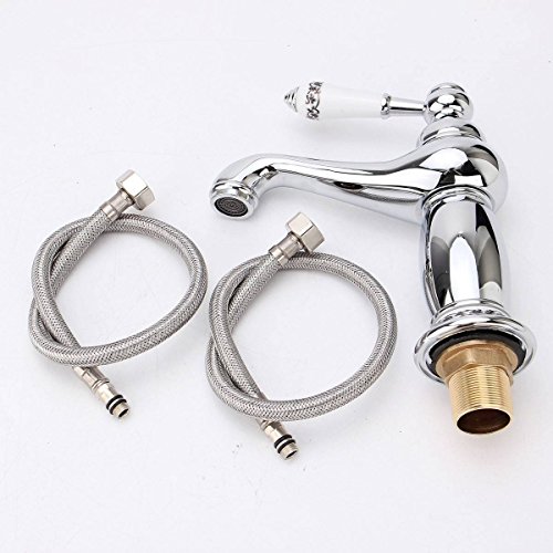 KING DO WAY Wasserhahn Modern Einhebel Wasserhahn Waschbecken Mischbatterie Waschbecken Armatur Silber - 2
