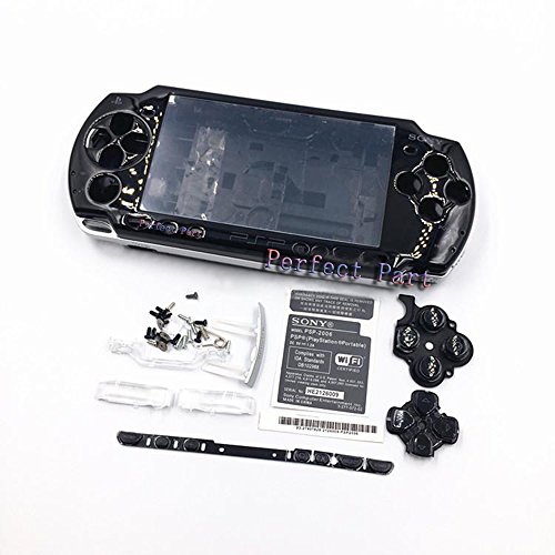 Nueva carcasa consola Sony PSP 2000  carcasa completa de repuesto con bot  n  color negro