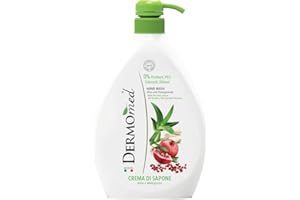 Dermomed, Crema di Sapone Mani Aloe, Rispetta la Pelle Rendendola Profumata e Morbida, con Acido Ialuronico, pH Neutro, Made in Italy, Dermatologicamente Testato, Dispenser 1L
