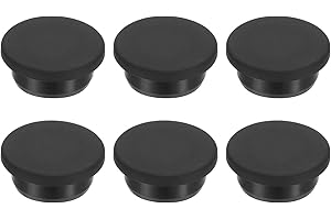‎PATIKIL PATIKIL 26mm Durchmesser Gummistopfen, 6 Stück Silikon Verschlussstopfen für 25mm Loch, Schwarz