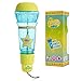 Price comparison product image Echo Mic For Kids & Toddlers - Magic Microphone With Multicolored Flashing Light & Fun Rattle - Translucent Blue & Yellow Speech Therapy Toy - Great Gift For Boys & Girls Who Love Singing & Music