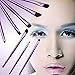 ACEVIVI 5 pcs Romantic Purple High Quality Eye Makeup Brush Face Brush with Shinning Purple Cylinder Case