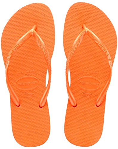 Havaianas Slim, Women's Flip Flops, Orange (Neon Orange 5206), 8 UK (41/42 BR)