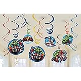 Partymane Hero Theme Hanging Swirl Decorations/Super Decorations for Birthday Party/Hero Theme Ceiling Hanging Swirl Decorations
