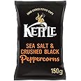 Kettle Chips Chips/Crisps Potato Pepper & Salt Sea Salt & Black Pepper Plastic Bag 1'S 150g X1