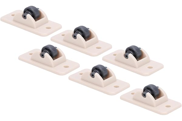 Dioche Hjul Plast Mini 20-delars Set med små Självhäftande Hjul, Icke-roterande, Självhäftande Plasthjul för små möbler.
