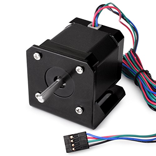 Quimat Nema 17 Schrittmotor Bipolar 2A 0,59Nm (84oz.in) 47mm Körper 4-Blei mit 1m Kabel & Stecker und Montage Halterung für 3D Drucker Printer / CNC - 6