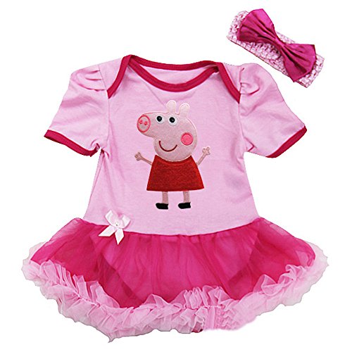 Peppa Pig Baby Toddler Girl Romper/ Party Costume/ Fancy Dress/ Outfit (9-12 Months)