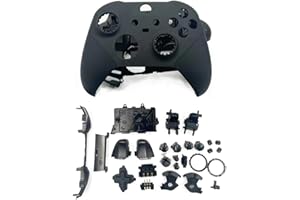 Jerilla Kit de Coque de Boîtier Complet Coquille de Remplacement Compatible avec Xbox Manette Elite Série 2 sans Fil - Noir