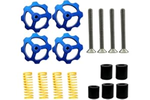 TIOPY Stampante 3D Caldo Kit di livellamento, 4 Twist a mano Dado livellante, 4 Aggiorna molle, 4 Viti, 5 Letto caldo Supporto per colonne di livellamento in silicone per Ender 3/3 Pro/3v2 / Ender 5