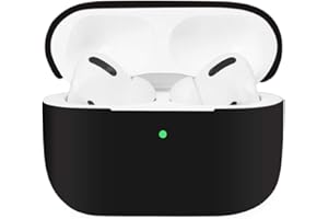 Airpods Pro Hülle, Watruer Protective Ultra-Thin Soft Silicone Stoßfeste rutschfeste Schutzzubehör Hülle für Apple Airpods 3 Ladekoffer - Schwarz