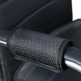QEES Crutches Handle Pads 2 Pieces, Crutch Pads, Walker Hand Grip Covers Pads Contoured Foam Padding Adjustable Black Handle Pads Cover for Wheelchair/Medical Walker/Luggage/Tools YZZ06
