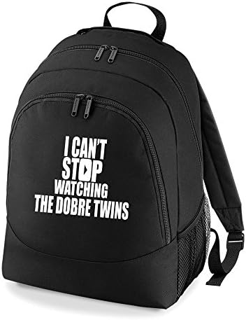 I CAN'T STOP WATCHING THE DOBRE TWINS UNIVERSAL BACK PACK BAGBASE (BLACK)