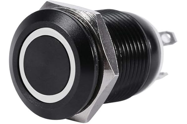 12mm momentan tryckknappsbrytare 12v automatisk omkopplare metall momentan tryckknapp på av-lås
