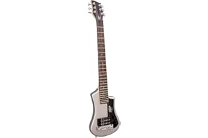 Hofner HCT Shorty Electric Travel Guitar (Silver)