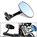 Motorcycle Chrome Plated Billet Aluminum Outside Rearview Side View Mirrors Multi Angle Adjustable Blindsight Rearview Handle Bar End Convex Universal Fit For Motorcycle Sport Bike Honda CBR 125R 250 600F4i
