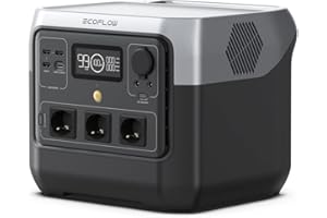 Station électrique portable EF ECOFLOW RIVER 2 Pro, batterie LiFeP04, 768 Wh, charge rapide en 70 min, 3 prises CA de 800 W, générateur solaire pour camping extérieur/camping-cars/domestique/balcon