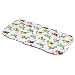 REVERSIBLE cotton & minky Pram INSERT, LINER covers Universal (parrot/fuschia)