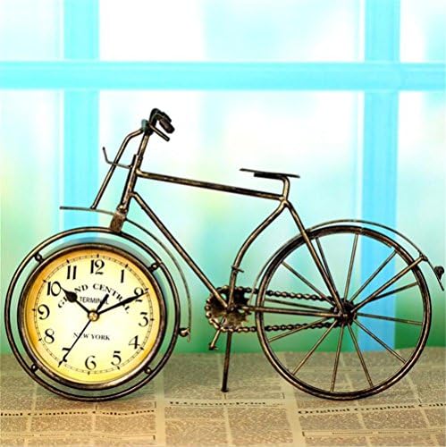 Retro Iron Bike Clock Quietly Quiet Living Room Bedroom Study Ornaments