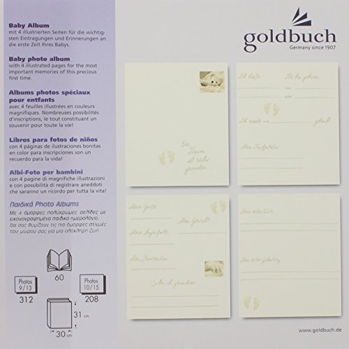 Goldbuch Babyalbum Sweetheart, Mädchen, 30×31 cm, 60 Seiten mit Pergamin, Kunstdruck, Rosa, 15801 - 6