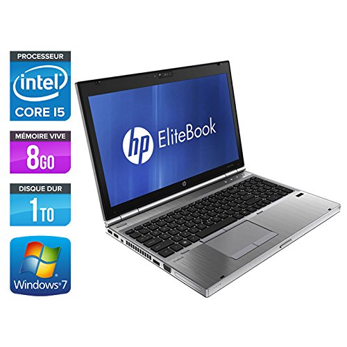 spécifications HP EliteBook 8560P - PC portable - 15,6'' - Gris (Intel Core i5 2520M / 2.50 GHz, 8 Go de RAM, Disque dur 1 To, Graveur DVD, Webcam, Wifi, Windows 7 Professionnel)