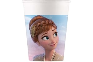 Procos 93839 93839 kubek Frozen 2 Wind Spirit, 200 ml, 8 sztuk, FSC, jednorazowy kubek, tekturowy, urodziny, impreza tematyczna, wielokolorowy