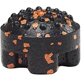 Actifoam Twister Semi Massage Ball Twister Half Massage Ball (5x5x3.7 cm, Black + Orange)