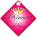 Price comparison product image Princess Zara On Board Personalised Girl Car Sign Baby / Child Gift 001
