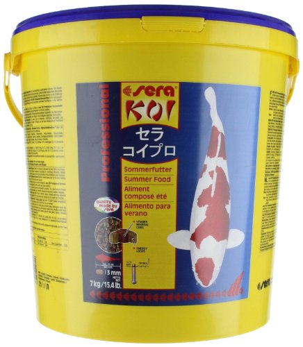 sera 07018 KOI Professional Sommerfutter 7 kg – Für die Extraportion Energie bei Temperaturen über 17 °C mit einem ausbalancierten Protein/Fett-Verhältnis - 7
