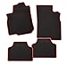 Produktbild CarFashion 242203 Calypso Rot C03 | Auto Fussmatte in schwarz | Automatten | schwarzer Trittschutz | rote Hochglanz Kettelung | Auto Fussmatten Set ohne Mattenhalter