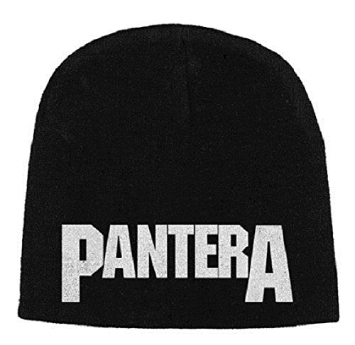 Pantera Stronger Than All Logo Official New Black Jersey Print Beanie Hat
