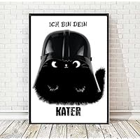 TinyTami★ Witziger Kunstdruck★ Kater MOO Katzenposter ★ 