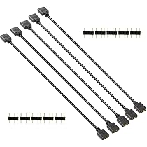 Create idea 2 pz 5 V 3 Pin a VDG RGB Cavo di Linea di Conversione Connettore 50 cm per Scheda Madre Del Computer con 2 Aghi di Rame Prestazioni ottimali