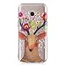 Produktbild Samsung A3 2017 Handyhülle, Galaxy A3 2017 Silikonhülle Durchsichtig mit Bunt Cute Tiere Comic Motiv Dünn Weich Tpu Silikon Schutzhülle Crystal Case für Samsung Galaxy A3 2017 - Blumen Flower Hirsch