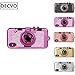 Price comparison product image DECVO iPhone Xs Max case, New Modern 3D Cool Vintage Style Bling Camera Design Soft Case PC + Silicone Cover with A Mirror & Long Strap Rope for 6.5" Apple iPhone Xs Max for Women (Rose)
