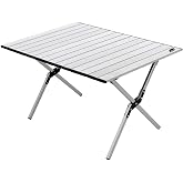 Kamp Ayısı&reg; Large Al&uuml;minyum Katlanabilir Kamp ve Piknik Masası, &Ccedil;antalı, Gri
