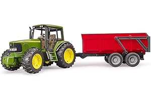 bruder 02057 - John Deere 6920 con rimorchio ribaltabile, azienda agricola, trattore, camion ribaltabile