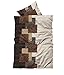 Produktbild 4 tlg Flausch Bettwäsche 135 x 200 cm Winter Afrika braun Thermofleece