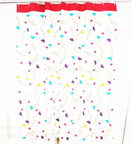 Duschvorhang Wannenvorhang mit Motiv „Schöne Blumen“ (B*H 240*180) - 2