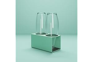 ‎KJUB KJUB Flaschenhalter kompatibel für Flaschen von SodaStream, Aarke, AirUp UVM.| Zum Trocknen & zur Aufbewahrung von Glasflaschen & Edelstahlflaschen | Erweiterbar von 2er Set (Grün)