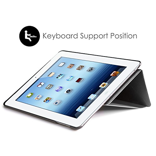 Forefront Cases® Neue Leder Hülle / Tasche / Case / Cover für Apple iPad 2 / iPad 3 / iPad 4 – Rundum-Geräteschutz und intelligente Auto-Sleep-Wake-Funktion mit 3-JAHRES-GARANTIE VON FOREFRONT CASES – inkl. Eingabestift und Displayschutz - 7