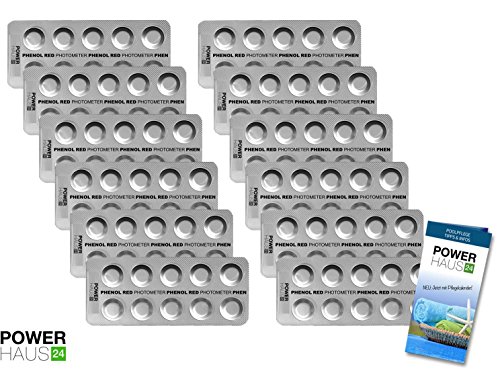 POWERHAUS24 - 120 Photometer Testtabletten pH-Wert - Phenol Red - POWERHAUS24 Pflegefibel!