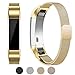 Produktbild Bear Village Fitbit Alta Armband und Alta HR Metallarmband, Handgelengband, Mailändermetall Edelstahl verstellbar Ersatzarmband Handgelenkband mit Metall-Magnetverschluss für Fitbit Alta/Alta HR, Schwarz