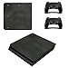 Produktbild DOTBUY PS4 Slim Skin Aufkleber Sticker Design Folie schützende Haut Schale für Sony Playstation 4 Slim Konsole und 2 Dualshock Controller (Carbon Fiber Black)