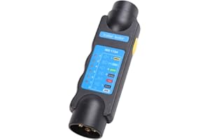 ETUKER Comprobador Remolque 7 Pines, 12V Probador De Remolque 7 Pines Herramienta De Diagnóstico De Luz Equipo De Pruebas, Para Caravanas/Coches/RV/Comprobador Enchufe Remolque (Comprobador 7 Pines)
